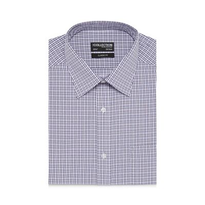 Purple striped diamond print shirt